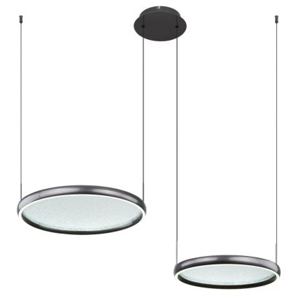 Globo - LED Hämardatav lühter LED/50W/230V 2700-6000K must + kaugjuhtimispult