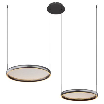Globo - LED Hämardatav lühter LED/50W/230V 2700-6000K must + kaugjuhtimispult