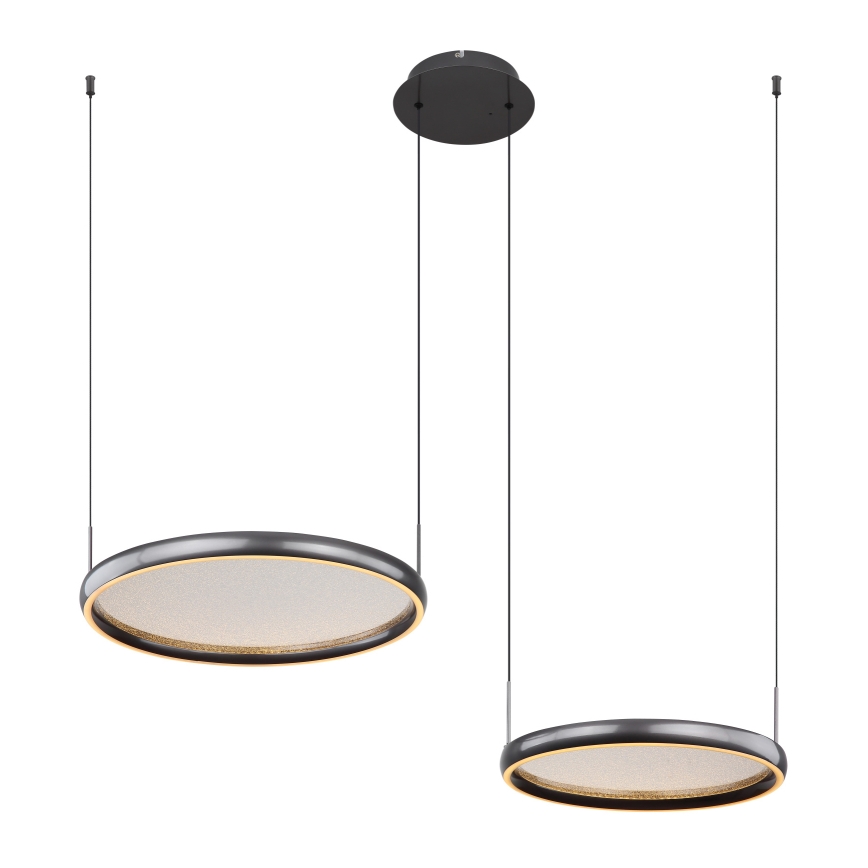 Globo - LED Hämardatav lühter LED/50W/230V 2700-6000K must + kaugjuhtimispult
