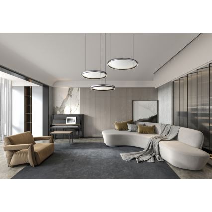 Globo - LED Hämardatav lühter LED/55W/230V 2700-6000K must + kaugjuhtimispult
