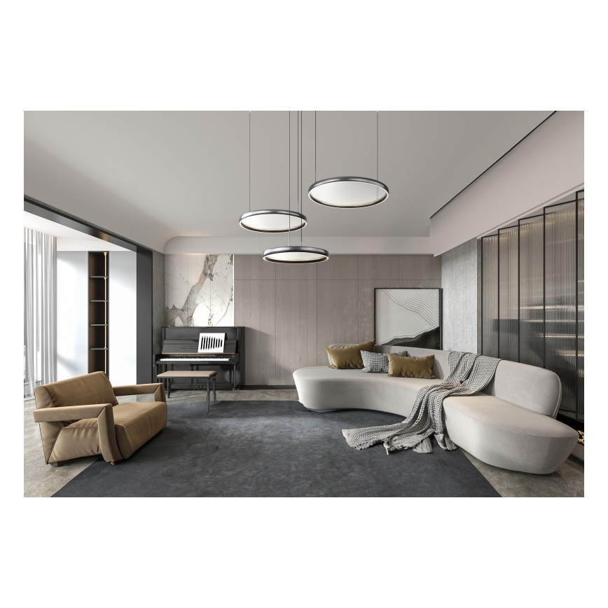 Globo - LED Hämardatav lühter LED/55W/230V 2700-6000K must + kaugjuhtimispult