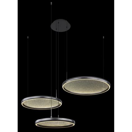 Globo - LED Hämardatav lühter LED/55W/230V 2700-6000K must + kaugjuhtimispult
