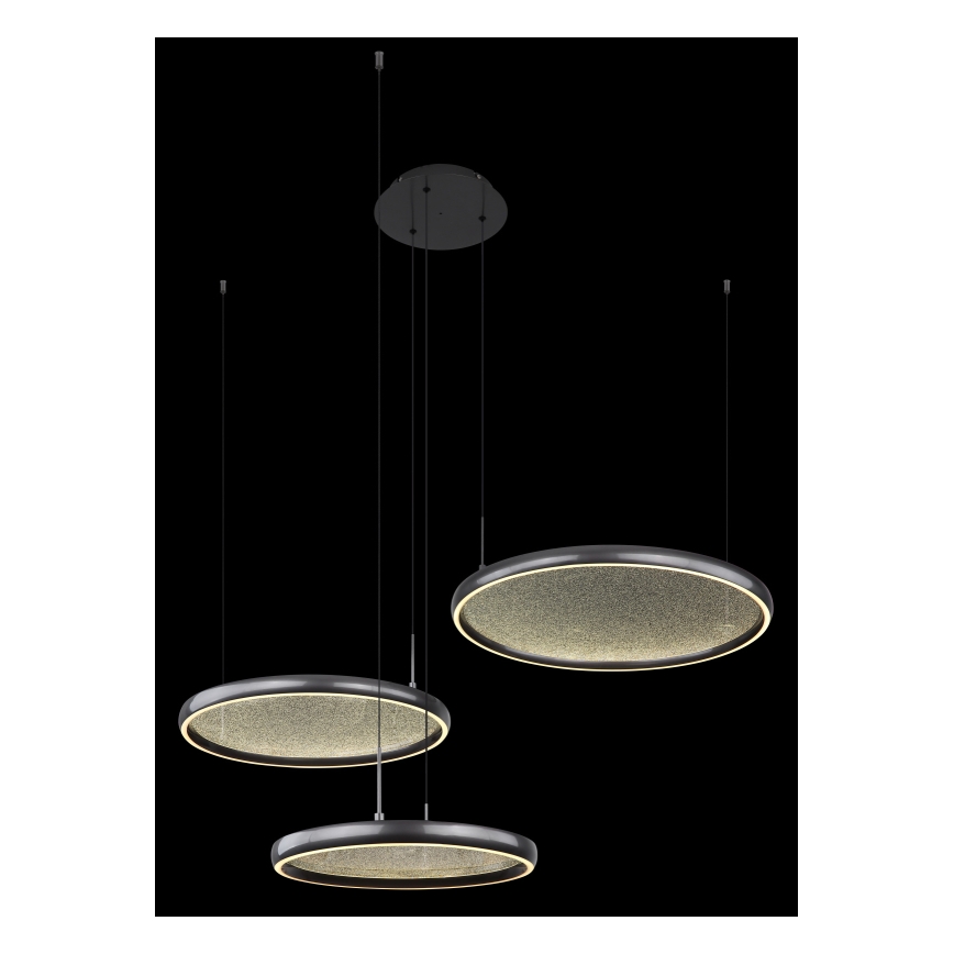 Globo - LED Hämardatav lühter LED/55W/230V 2700-6000K must + kaugjuhtimispult