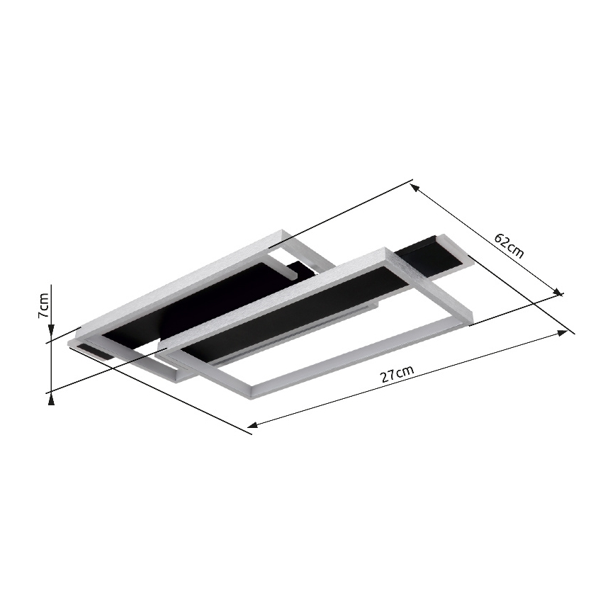 Globo - LED Laevalgusti LED/40W/230V 62x27 cm matt kroom/must