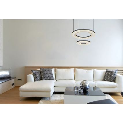 Globo - LED Hämardatav lühter LED/50W/230V 2700-6000K d. 50 cm must + kaugjuhtimispult