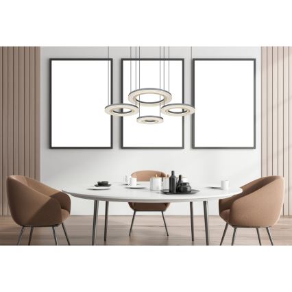 Globo - LED Hämardatav lühter LED/80W/230V 2700-6000K must + kaugjuhtimispult