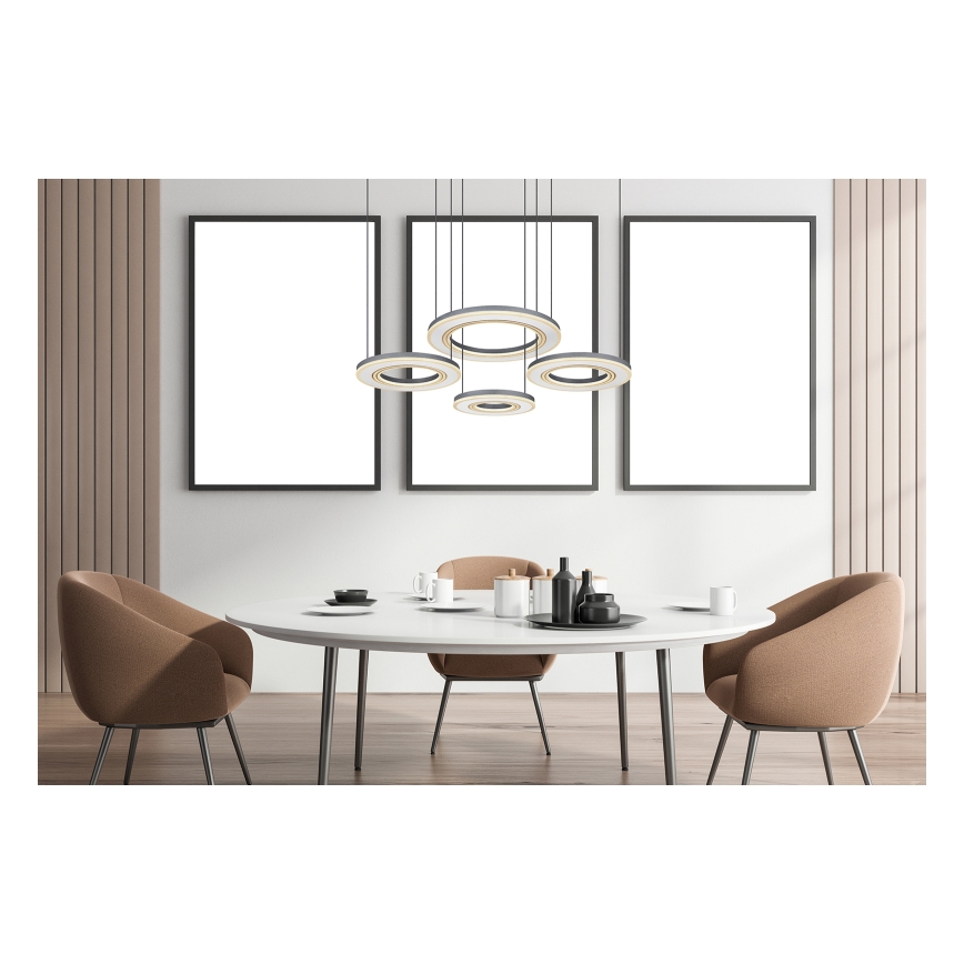 Globo - LED Hämardatav lühter LED/80W/230V 2700-6000K must + kaugjuhtimispult