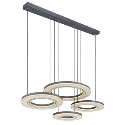 Globo - LED Hämardatav lühter LED/80W/230V 2700-6000K must + kaugjuhtimispult