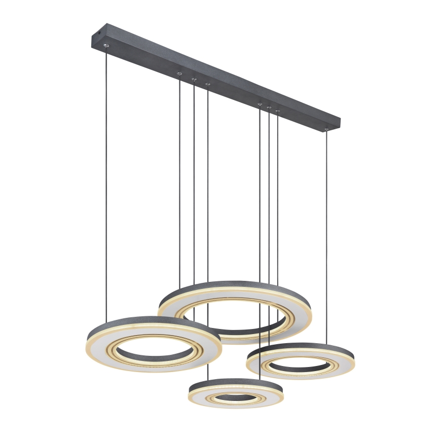 Globo - LED Hämardatav lühter LED/80W/230V 2700-6000K must + kaugjuhtimispult