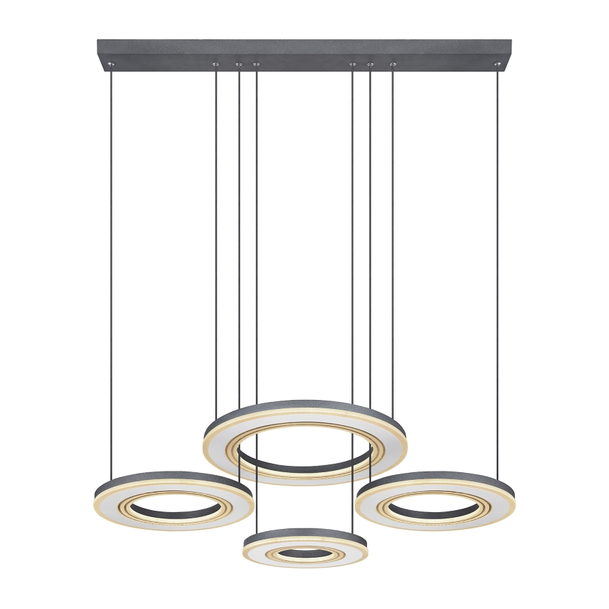 Globo - LED Hämardatav lühter LED/80W/230V 2700-6000K must + kaugjuhtimispult