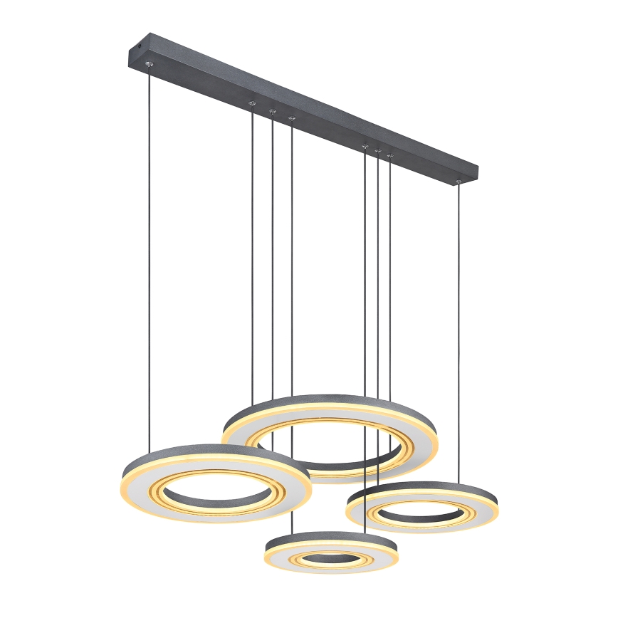 Globo - LED Hämardatav lühter LED/80W/230V 2700-6000K must + kaugjuhtimispult