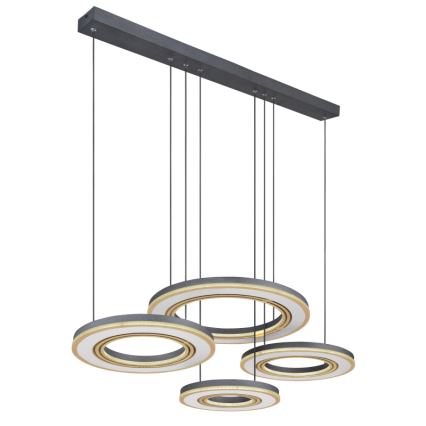 Globo - LED Hämardatav lühter LED/80W/230V 2700-6000K must + kaugjuhtimispult