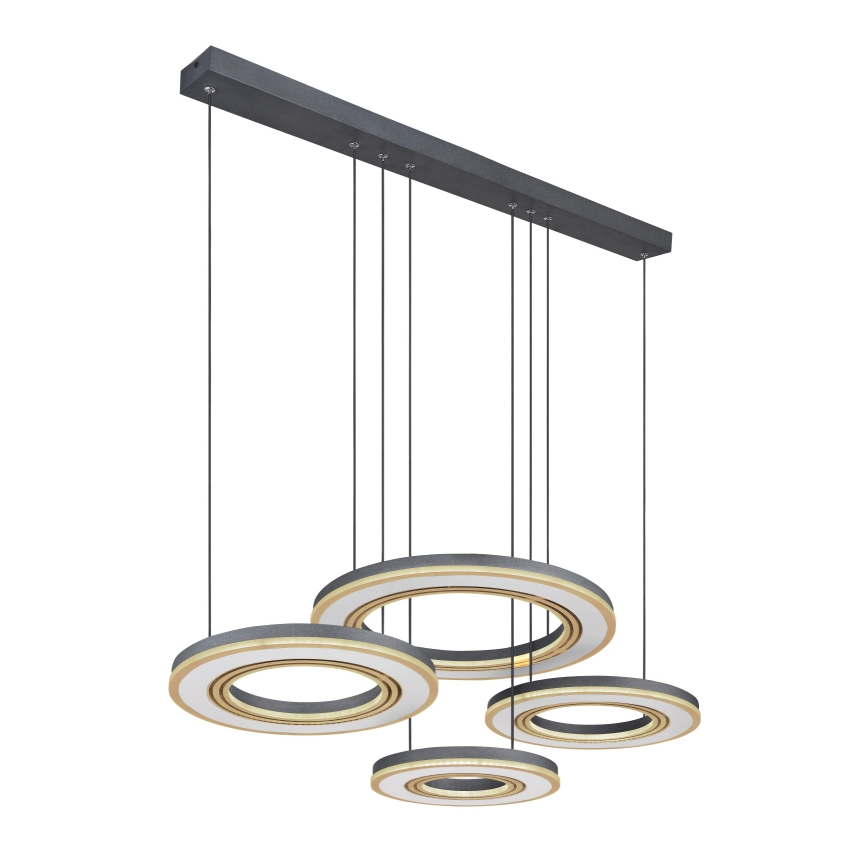 Globo - LED Hämardatav lühter LED/80W/230V 2700-6000K must + kaugjuhtimispult
