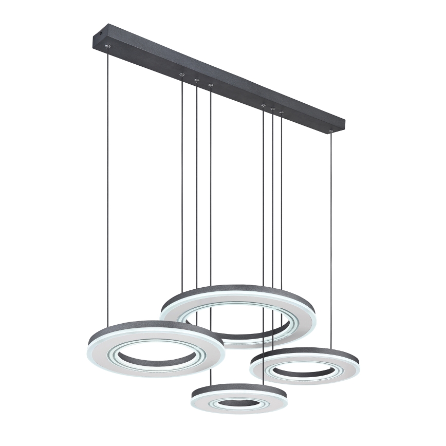 Globo - LED Hämardatav lühter LED/80W/230V 2700-6000K must + kaugjuhtimispult
