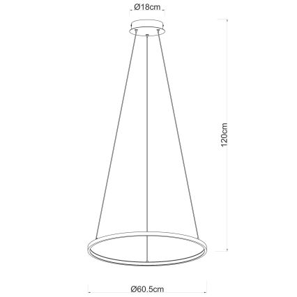 Globo - LED Lühter LED/29W/230V pruun