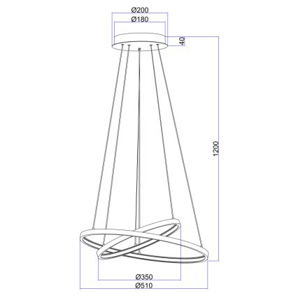 Globo - LED Hämardatav lühter 2xLED/21W/230V