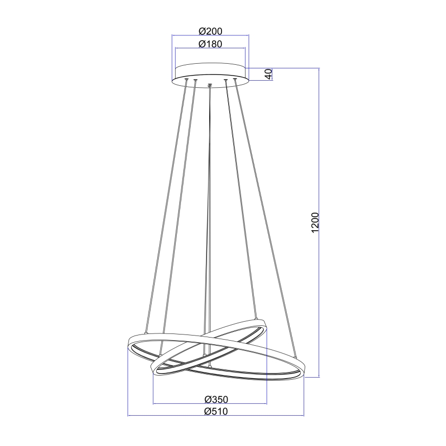 Globo - LED Hämardatav lühter 2xLED/21W/230V