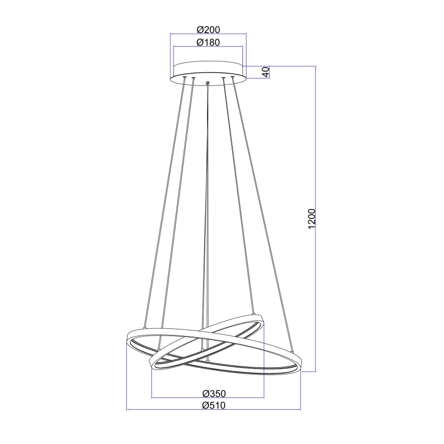 Globo - LED Hämardatav lühter 2xLED/21W/230V