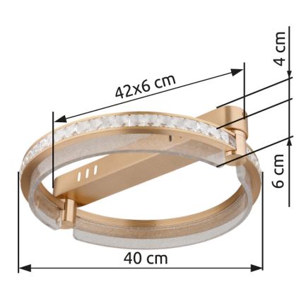 Globo - LED Hämardatav kristallist laevalgusti LED/36W/230V 2700K-6000K + kaugjuhtimispult