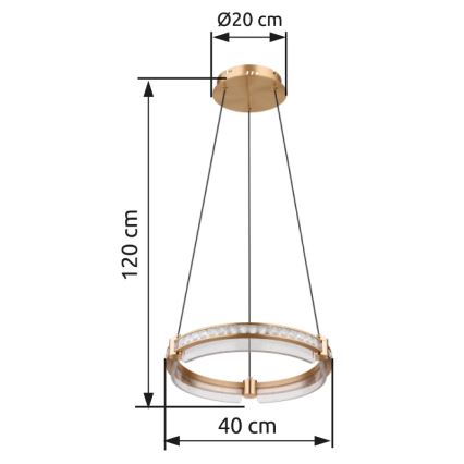 Globo - LED Hämardatav kristall-lühter LED/36W/230V 2700K-6000K + kaugjuhtimispult