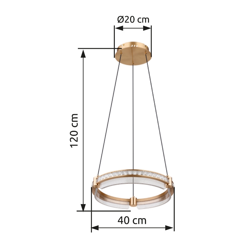 Globo - LED Hämardatav kristall-lühter LED/36W/230V 2700K-6000K + kaugjuhtimispult