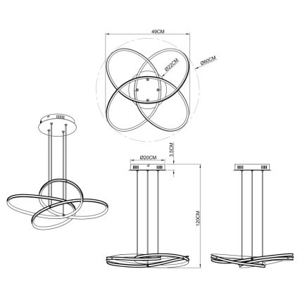 Globo - LED Lühter LED/30W/230V