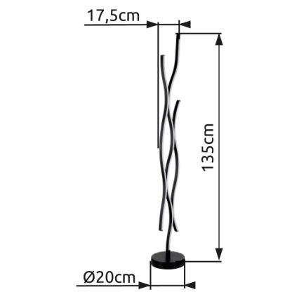 Globo - LED Põrandalamp LED/28W/230V 3000K must
