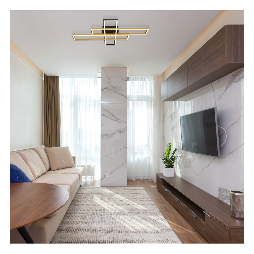 Globo - LED Laevalgusti LED/40W/230V 3000K 60x80 cm must/kuldne