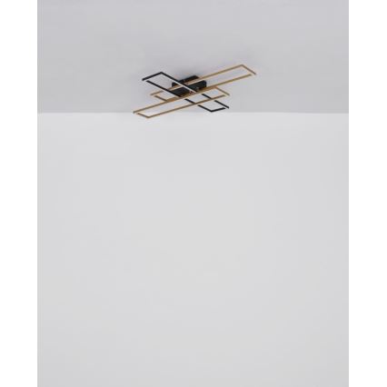 Globo - LED Laevalgusti LED/40W/230V 3000K 60x80 cm must/kuldne