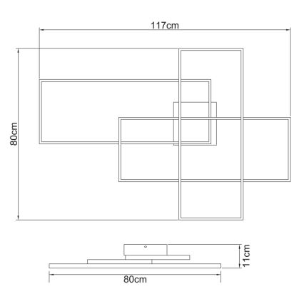 Globo - LED Hämardatav laevalgusti LED/100W/230V 3000-6000K + kaugjuhtimispult