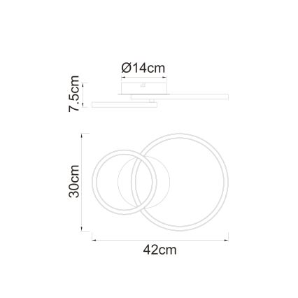 Globo - LED Pinnale kinnitatav lühter LED/18W/230V