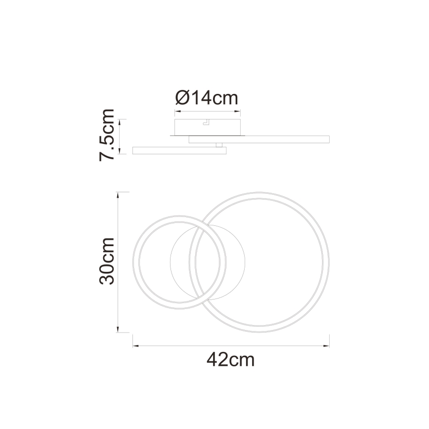 Globo - LED Pinnale kinnitatav lühter LED/18W/230V