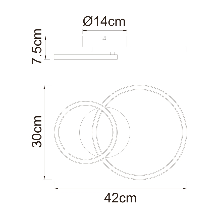 Globo - LED Pinnale kinnitatav lühter LED/18W/230V