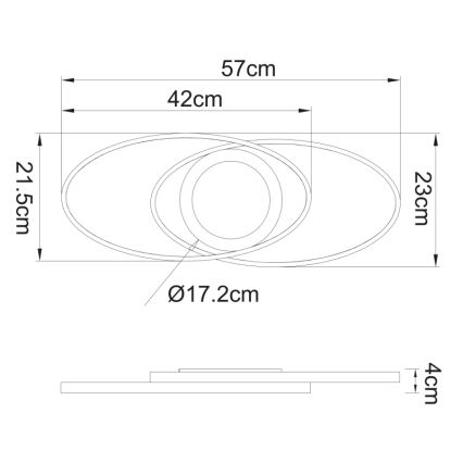 Globo - LED Laevalgusti LED/24W/230V