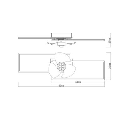 Globo - hämardatav LED-laelamp ventilaatoriga LED/38W/230V 3000-6500K + kaugjuhtimispult