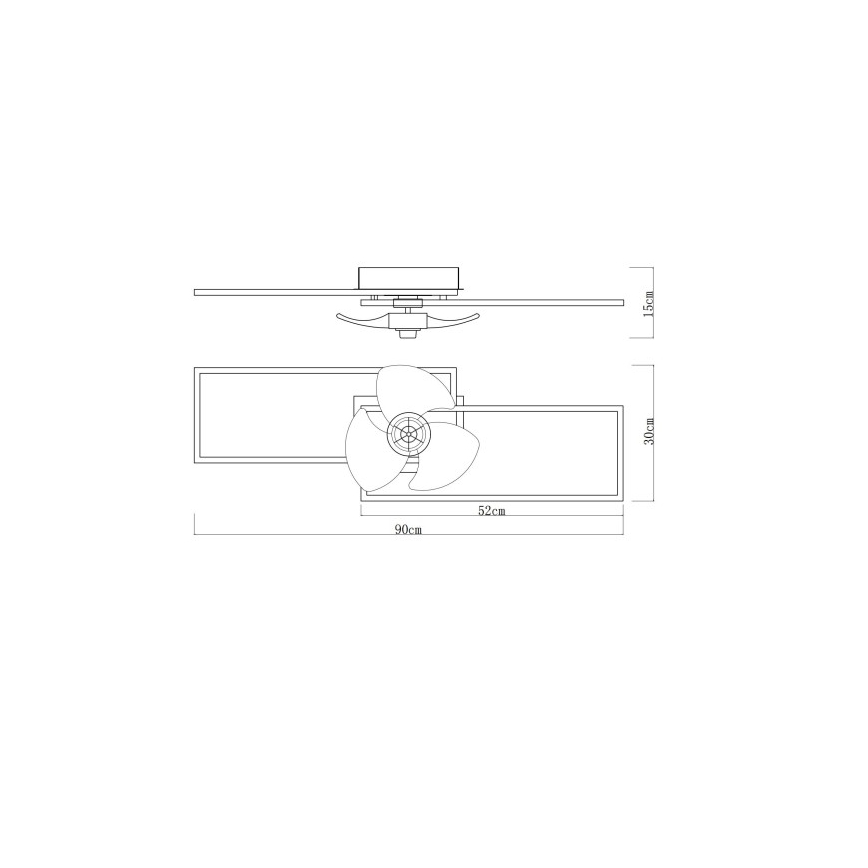 Globo - hämardatav LED-laelamp ventilaatoriga LED/38W/230V 3000-6500K + kaugjuhtimispult