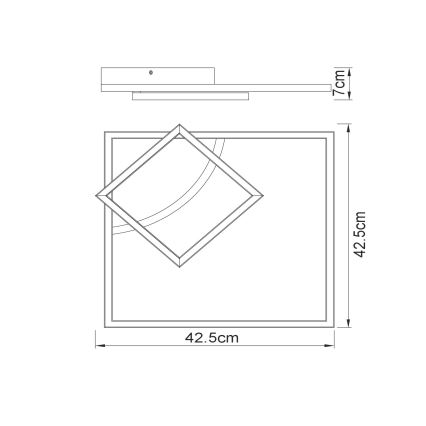 Globo - LED Pinnale kinnitatav lühter LED/40W/230V