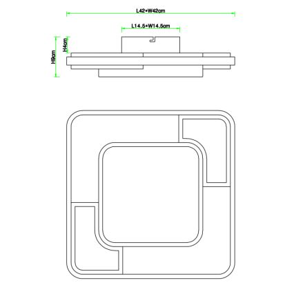 Globo - LED Laevalgusti LED/30W/230V