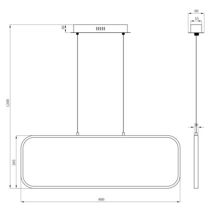 Globo - LED Lühter SILLA LED/24W/230V