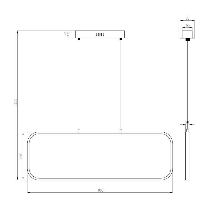 Globo - LED Lühter SILLA LED/24W/230V