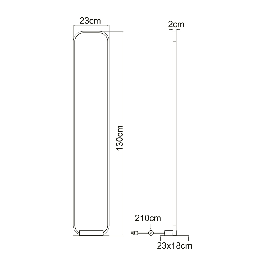 Globo - LED Põrandalamp LED/24W/230V