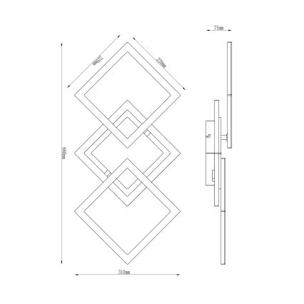 Globo - LED Pinnale kinnitatav lühter LED/30W/230V