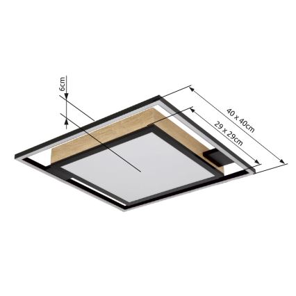 Globo - LED Hämardatav laevalgusti LED/40W/230V 2700-6500K + kaugjuhtimispult