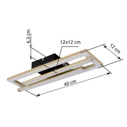 Globo - LED Laevalgusti LED/24W/230V 4000K kuldne