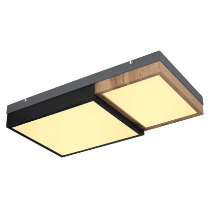 Globo 67286-30 - LED laelamp GUNDI LED/30W/230V 35x65 cm pruun/must