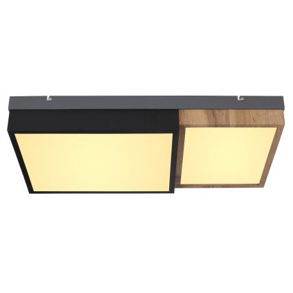 Globo 67286-30 - LED laelamp GUNDI LED/30W/230V 35x65 cm pruun/must