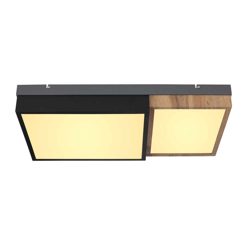 Globo 67286-30 - LED laelamp GUNDI LED/30W/230V 35x65 cm pruun/must