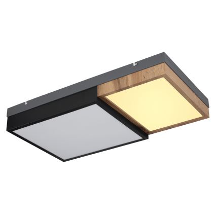 Globo 67286-30 - LED laelamp GUNDI LED/30W/230V 35x65 cm pruun/must