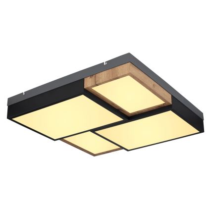 Globo 67286-50 - LED-laelamp GUNDI LED/50W/230V 60x60 cm pruun/must