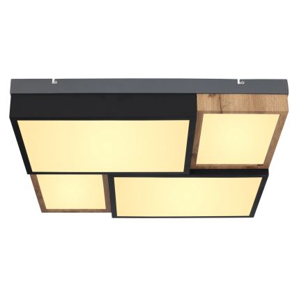 Globo 67286-50 - LED-laelamp GUNDI LED/50W/230V 60x60 cm pruun/must